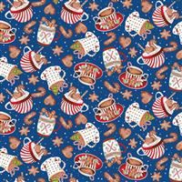 Gingerbread Factory- Cups and Cookies- Blue
